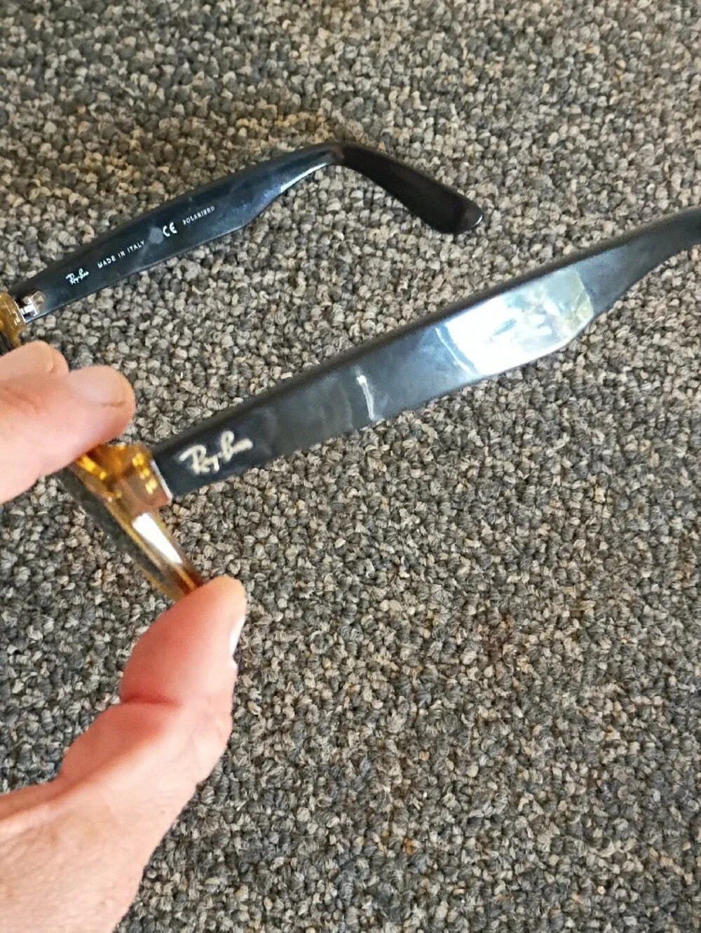 Ray-Ban Amber Frame Sunglasses with Black Lenses Frames ONLY